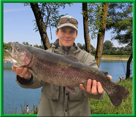 Trota pescata al Laghetto Cantone