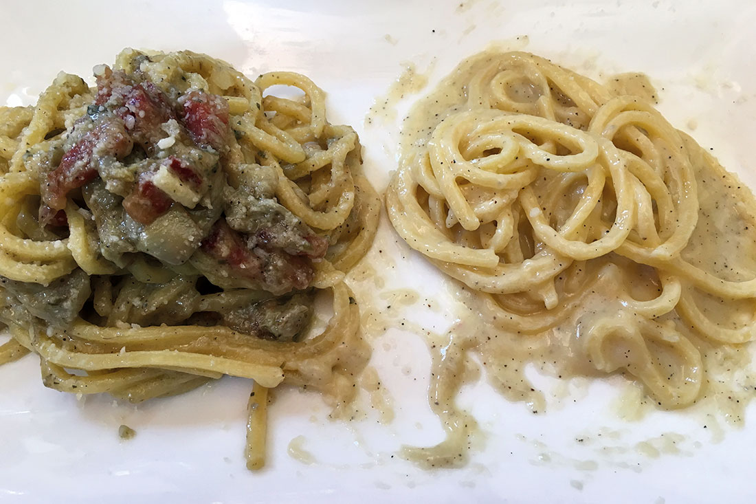 Cacio e pepe del Laghetto Cantone